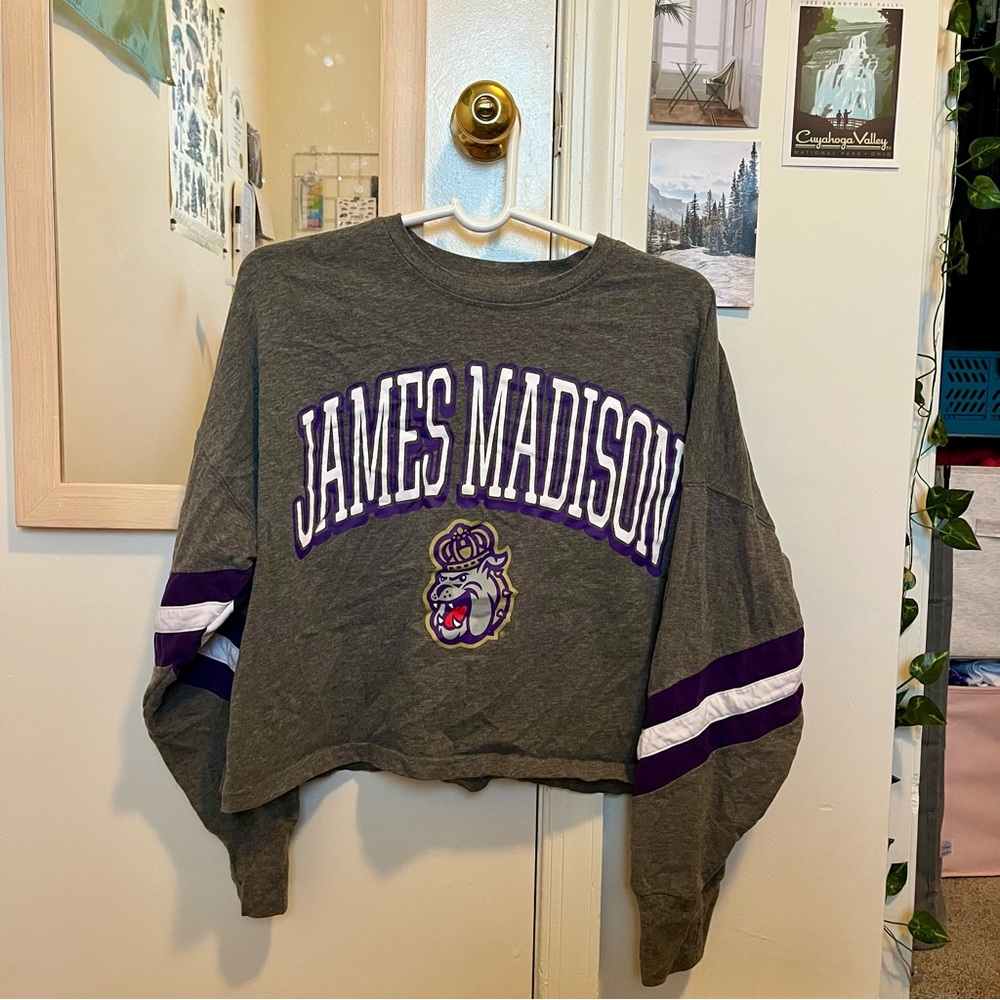 Gray and Purple James Madison University Sweatshirt